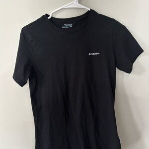 Columbia Black Short Sleeve Crew Neck Tee with White Logo